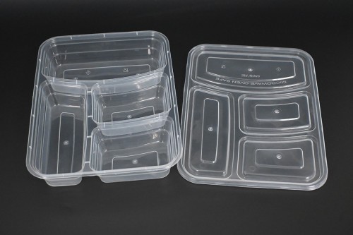 High-quality PP four-grid square food box