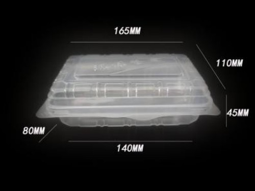 PP thermoformed container with attached lid