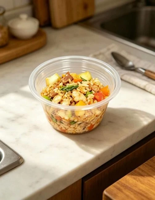 PP thermoformed lid for 250-series bowl