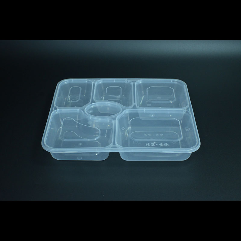 Kotak bekal persegi enam lapis PP