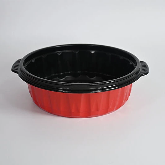 Wadah mangkuk PP thermoformed dengan pegangan samping